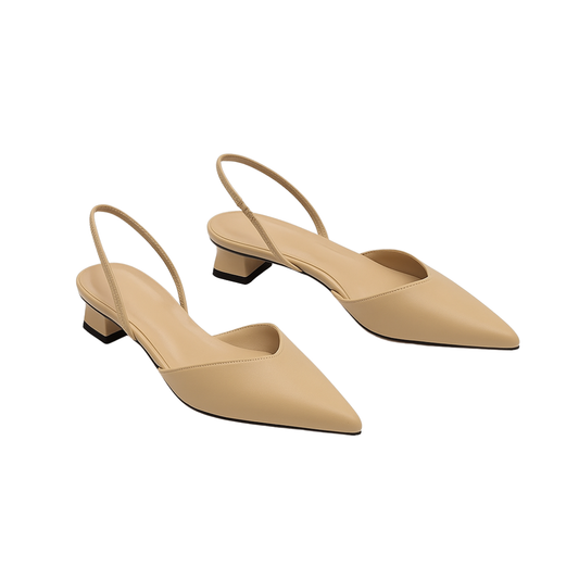 Pointed-Toe Low Heels