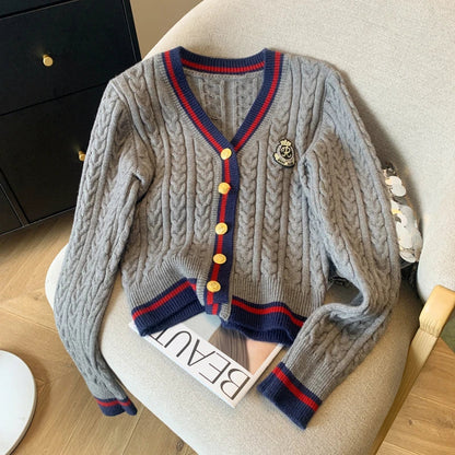 Cardigan V Neck Pullover