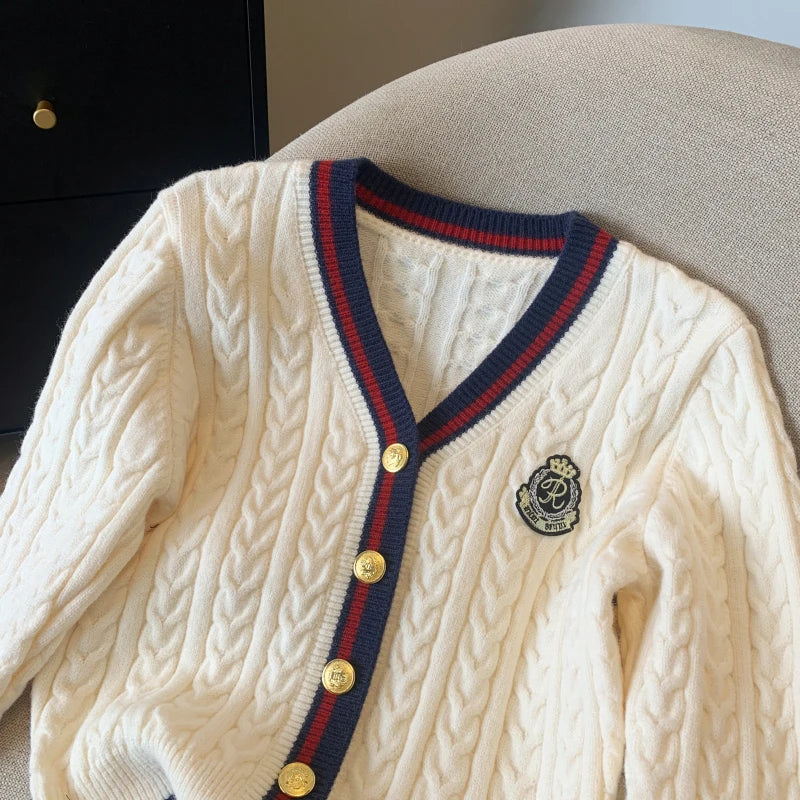 Cardigan V Neck Pullover