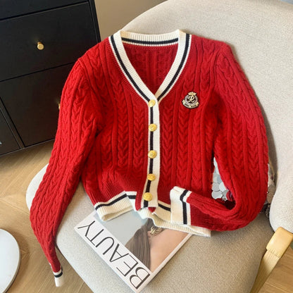 Cardigan V Neck Pullover