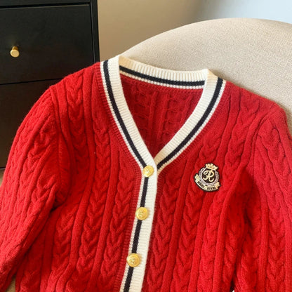 Cardigan V Neck Pullover