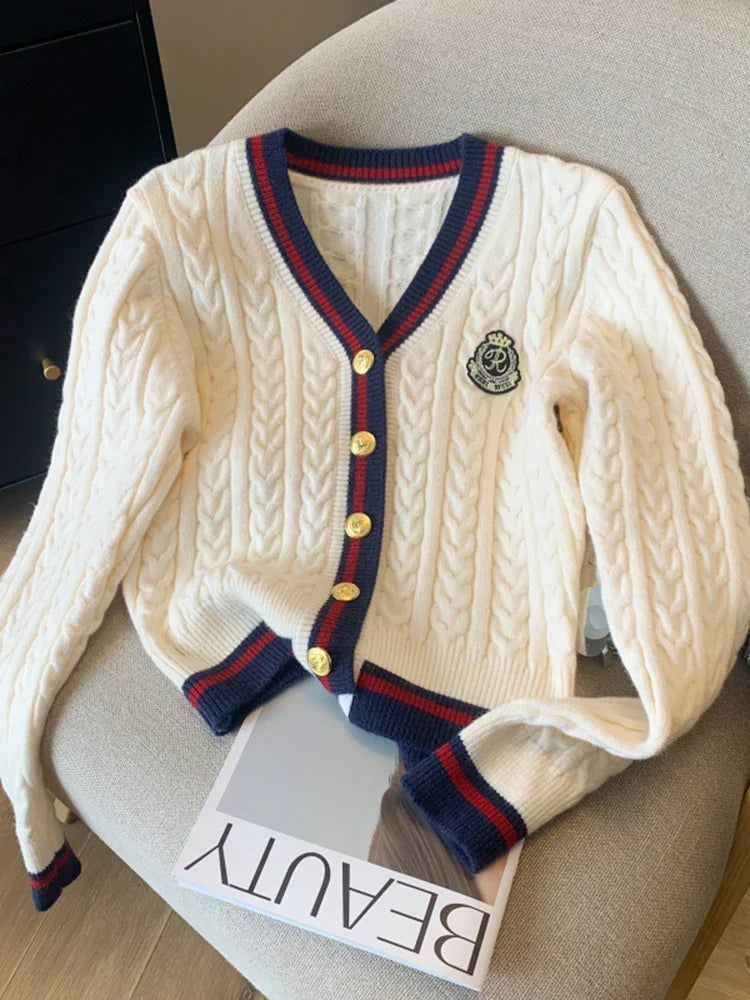 Cardigan V Neck Pullover