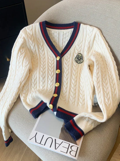 Cardigan V Neck Pullover
