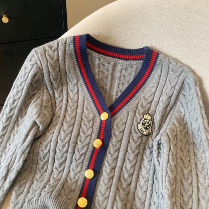 Cardigan V Neck Pullover